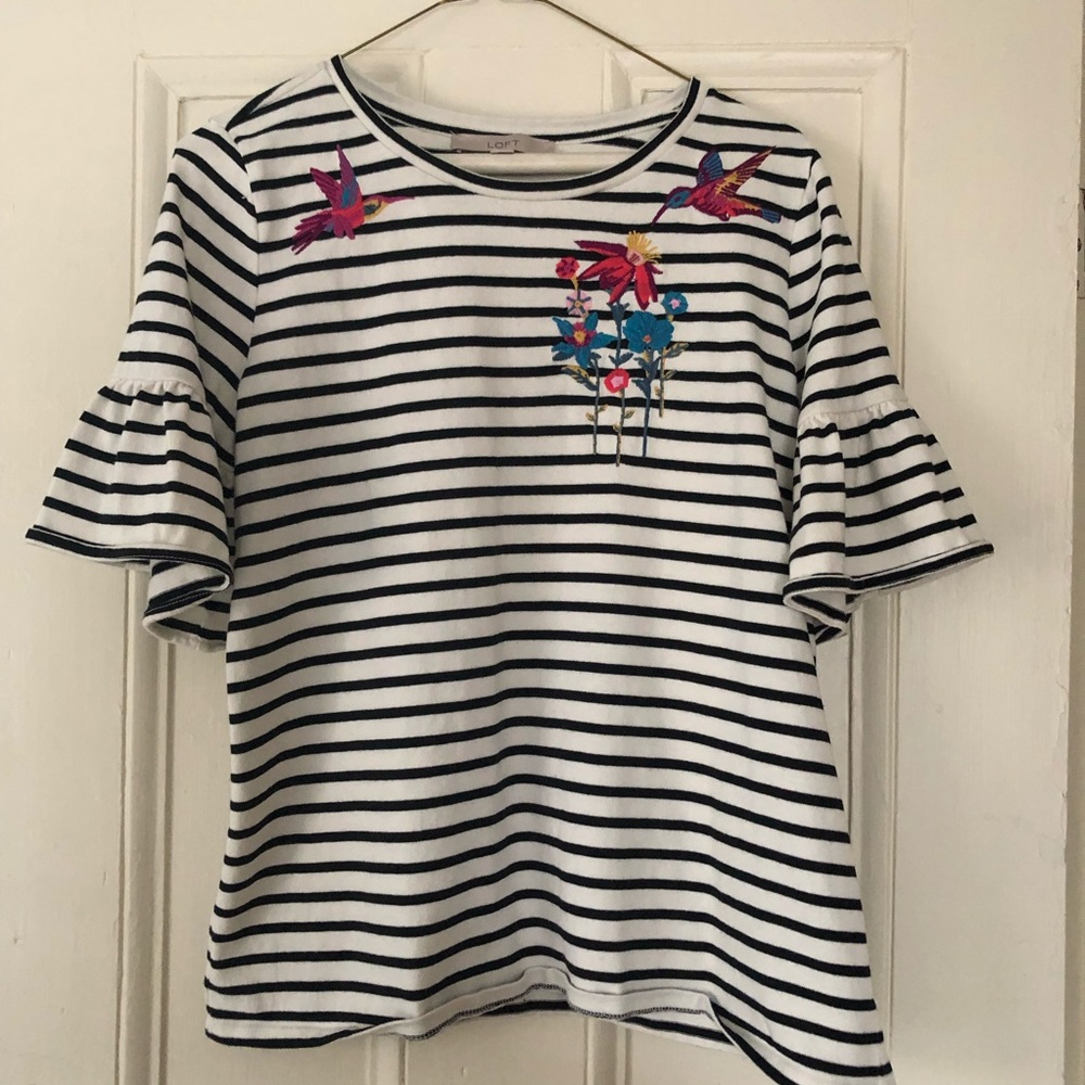 LOFT top- bell sleeve. Size Med.  Worn Once.